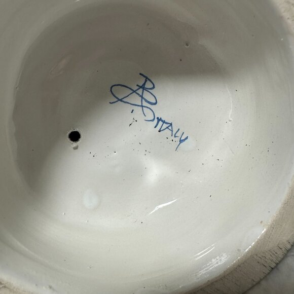 Vintage Signed AB Italy 2 Blue White Love Doves Figurine on base 1970's - Picture 4 of 7